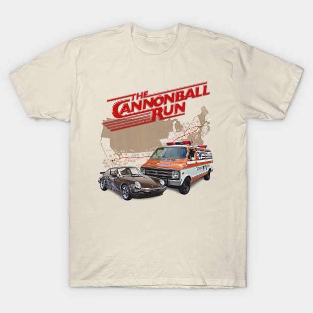 The Cannonball Run T-Shirt by darklordpug